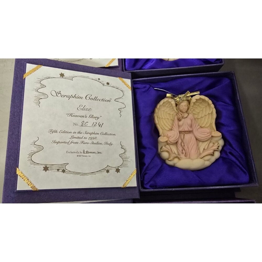 5 Seraphim Collection by Roman Angel Ornaments Italy LE w/ Box & Certificates - Picture 3 of 7